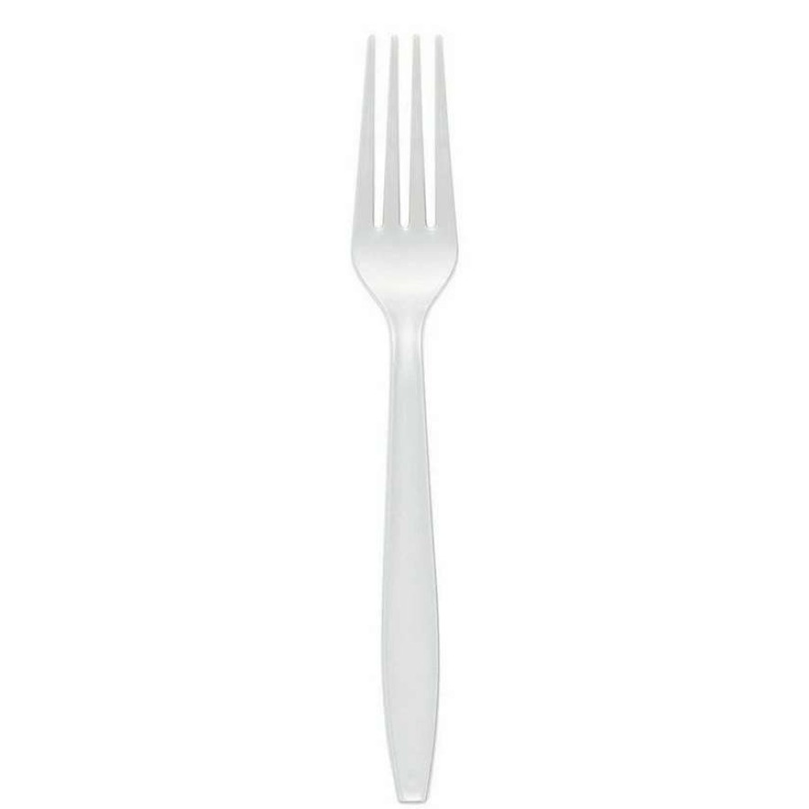 Cutlery * | Cheapest White Plastic Disposable Forks (1000 Forks)