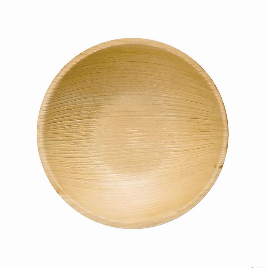 Bowls * | Best Deal 5 Round Palm Leaf Eco Friendly Disposable Soup Bowls (75 Bowls)