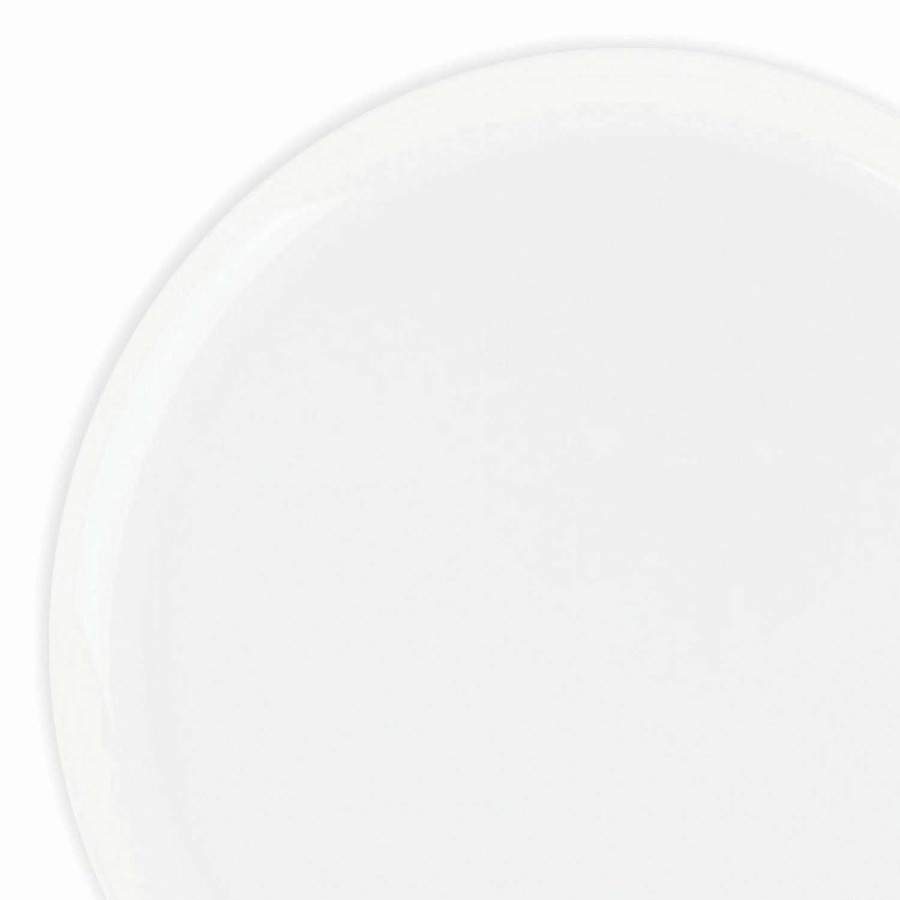 Party Plates * | Buy 6.25 White Flat Round Disposable Plastic Pastry Plates (120 Plates)