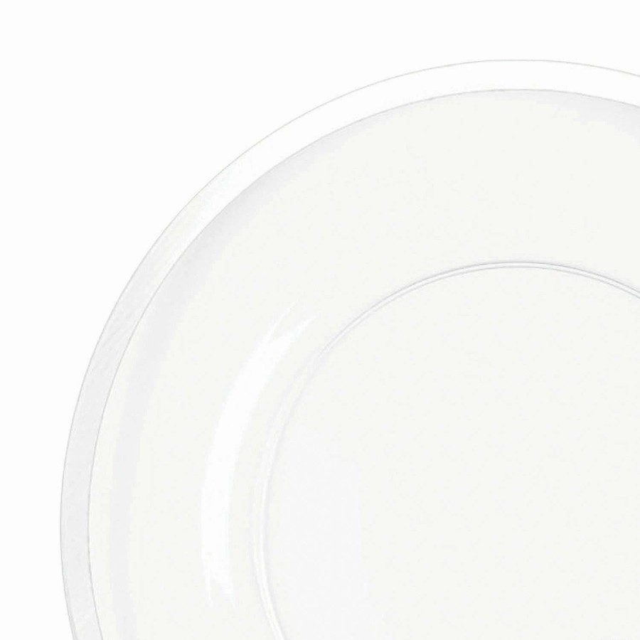 Party Plates * | Outlet 13 Clear Round Disposable Plastic Charger Plates (60 Plates)