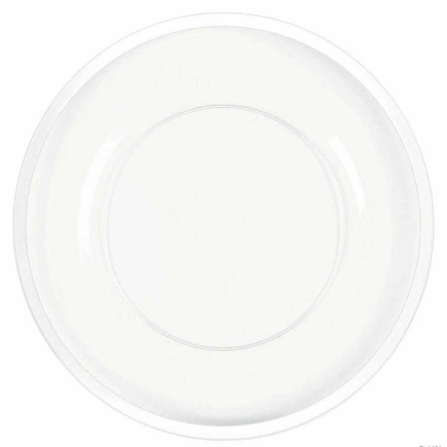 Party Plates * | Outlet 13 Clear Round Disposable Plastic Charger Plates (60 Plates)