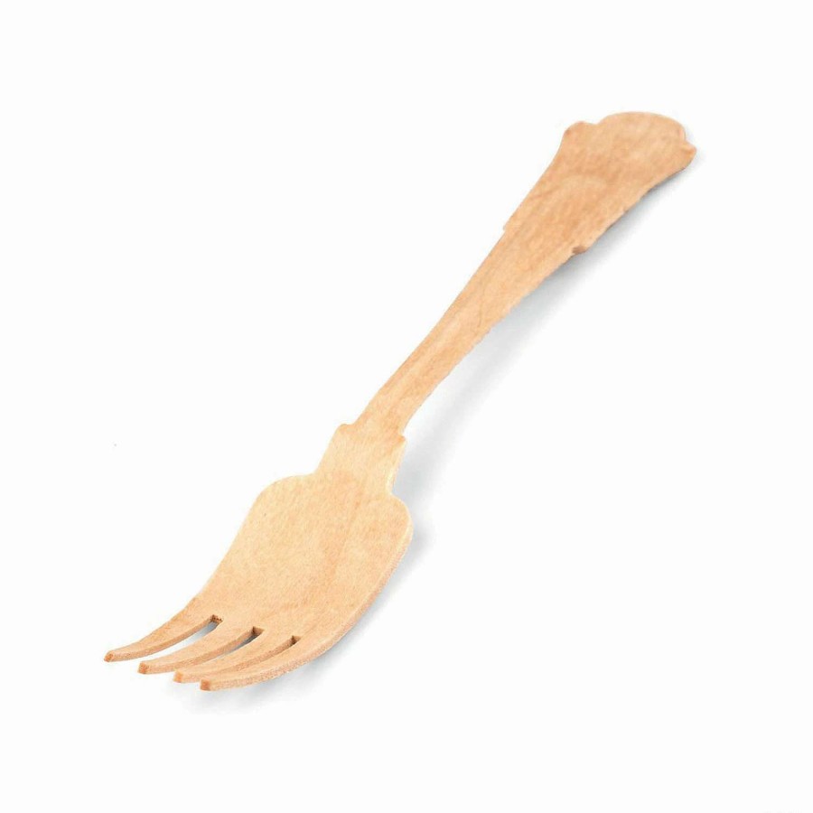 Cutlery * | Deals Silhouette Birch Wood Eco Friendly Disposable Dinner Forks (175 Forks)