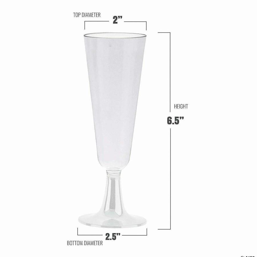 Drinkware * | Best Reviews Of 4 Oz. Clear Disposable Plastic Champagne Flutes (288 Flutes)