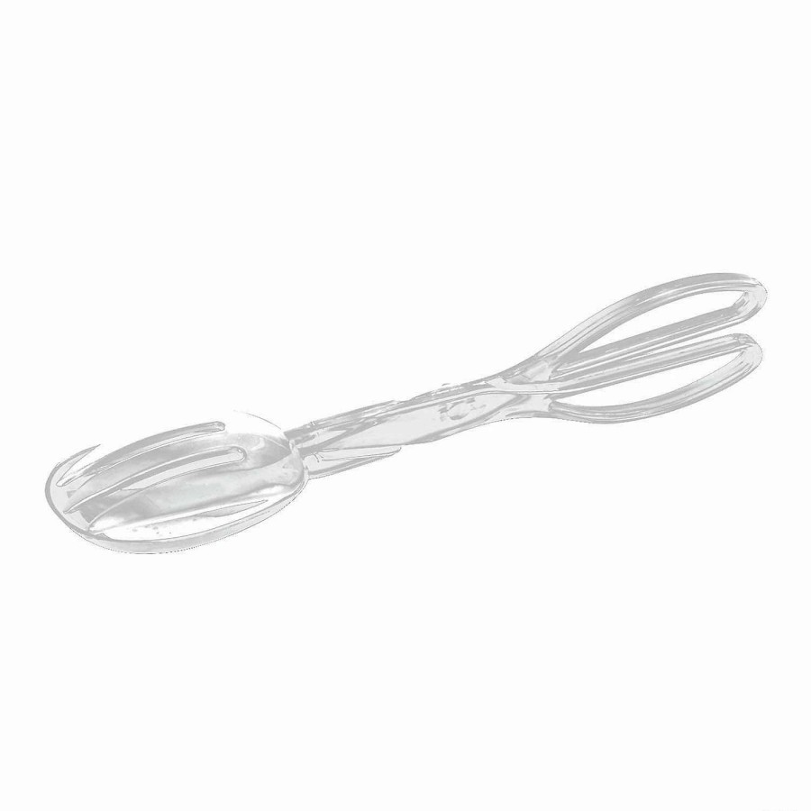 Serveware * | Flash Sale Kaya Collection Clear Disposable Plastic Serving Salad Scissor Tongs (50 Tongs)