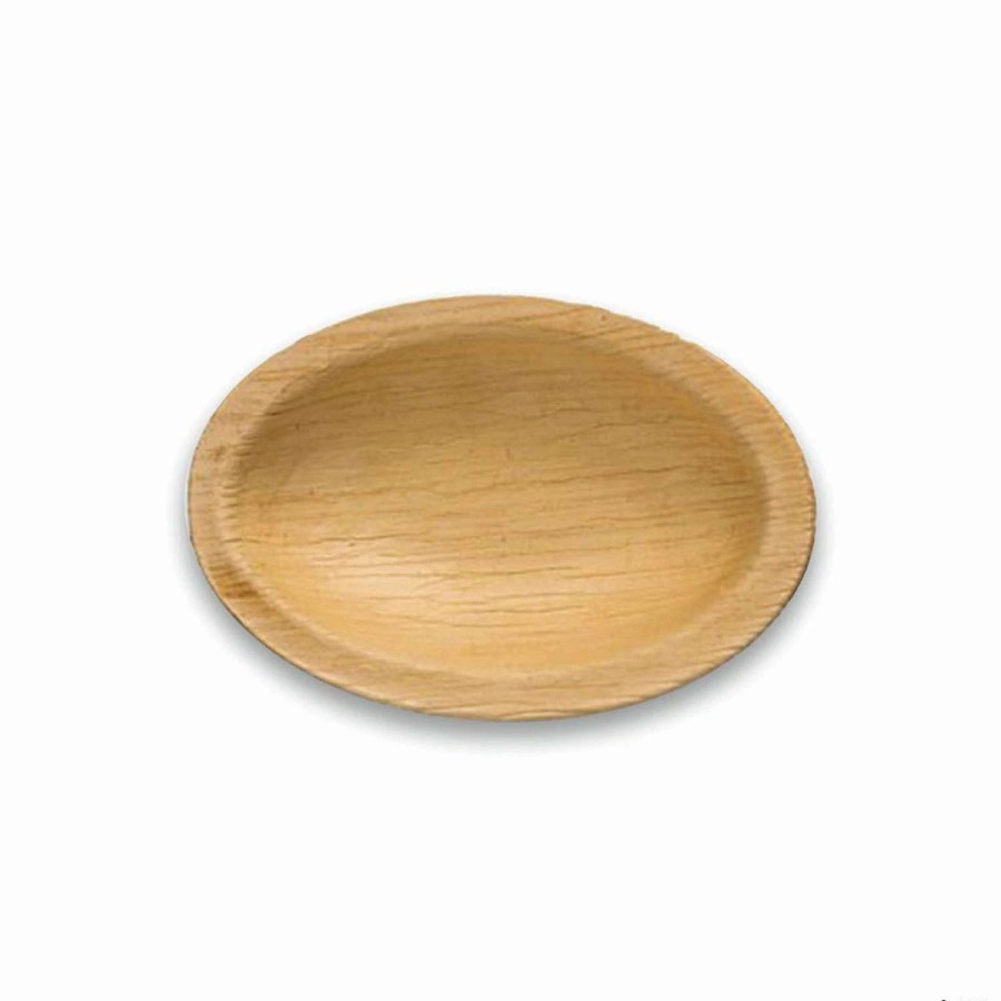 Party Plates * | Budget 3.5 Ellipse Palm Leaf Eco Friendly Disposable Mini Plates (100 Plates)