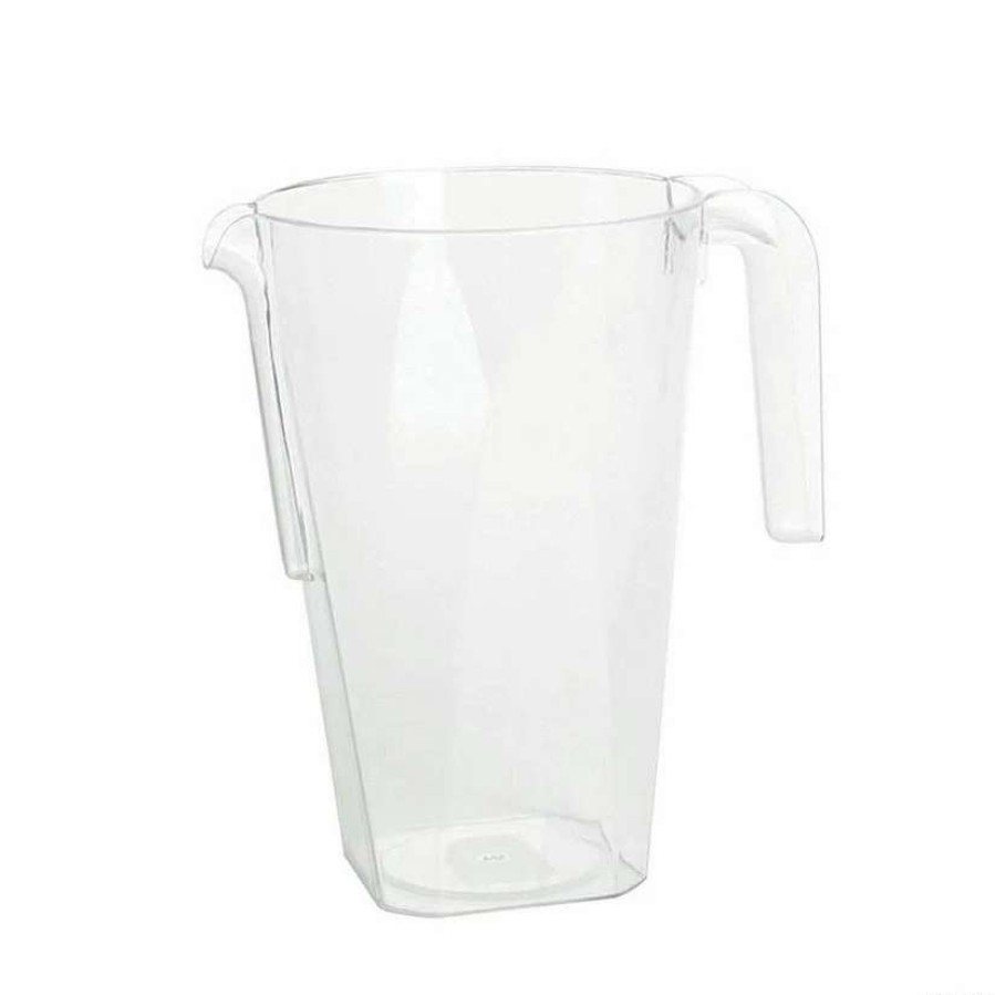 Serveware * | Outlet 52 Oz. Clear Square Plastic Disposable Pitchers (11 Pitchers)