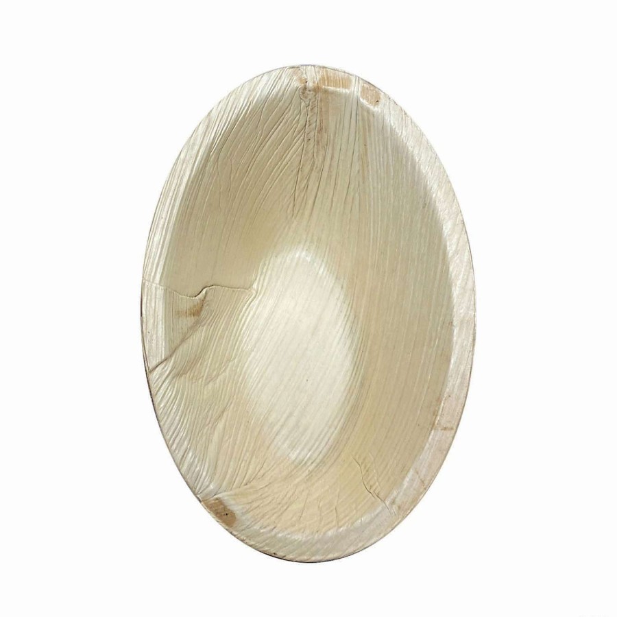 Bowls * | Promo 6 Oval Palm Leaf Eco Friendly Disposable Bowls (75 Bowls)