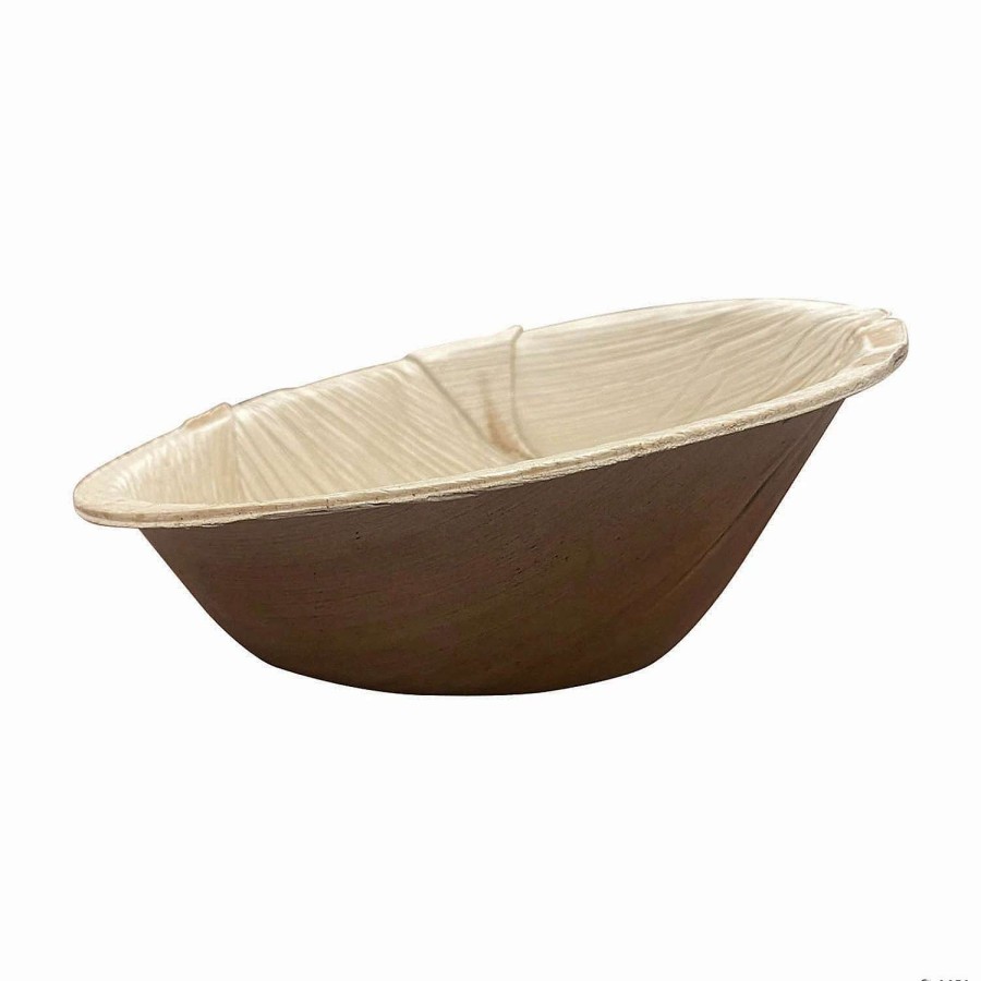 Bowls * | Promo 6 Oval Palm Leaf Eco Friendly Disposable Bowls (75 Bowls)