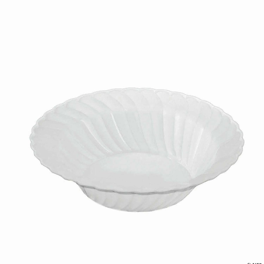 Party Plates * | Deals 5 Oz. White Flair Plastic Dessert Bowls (162 Bowls)