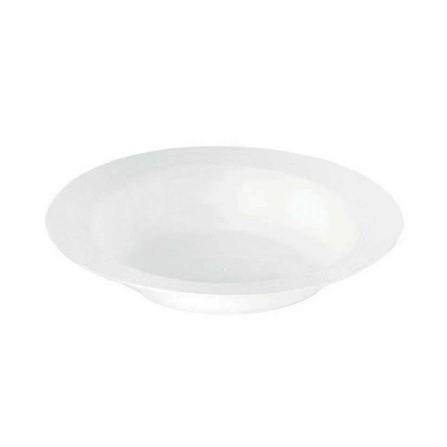 Bowls * | Cheap 5 Solid White Edge Rim Round Disposable Plastic Dessert Bowls (120 Bowls)