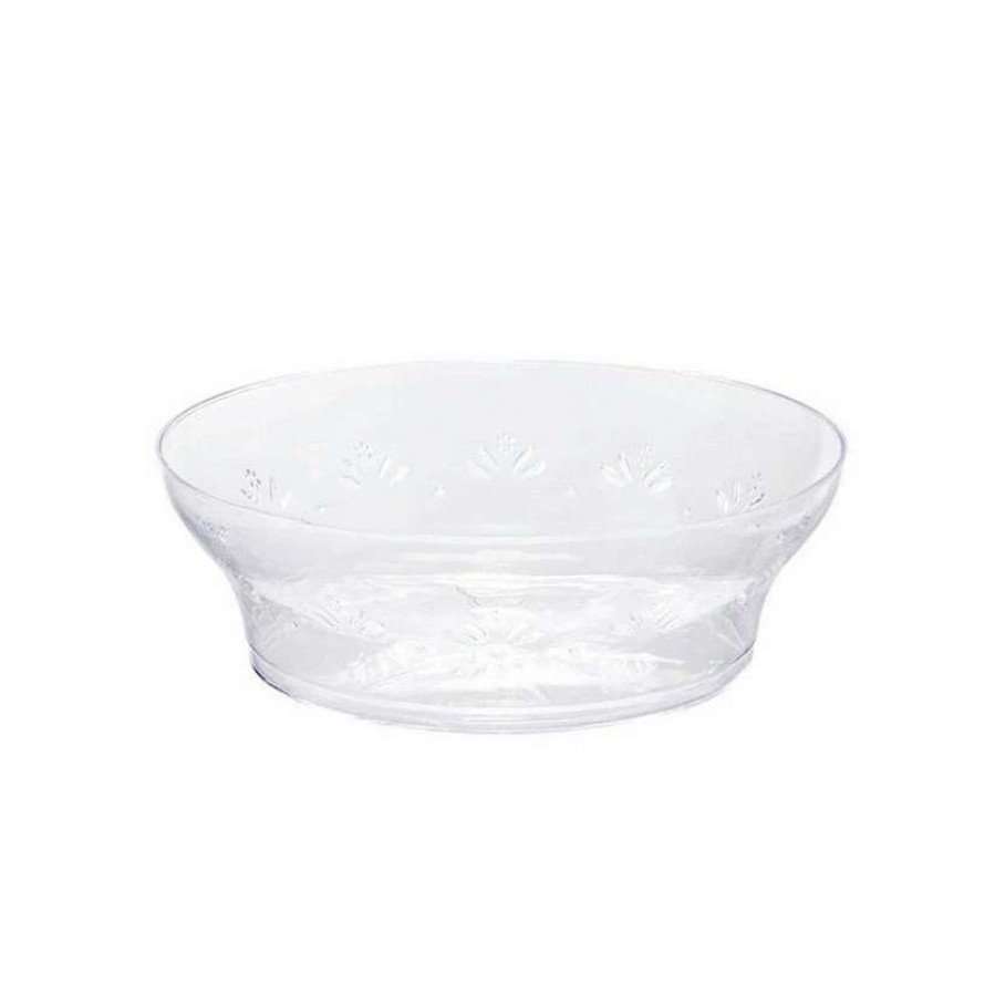 Bowls * | Deals 10 Oz. Clear Floral Round Disposable Plastic Soup Bowls (140 Bowls)