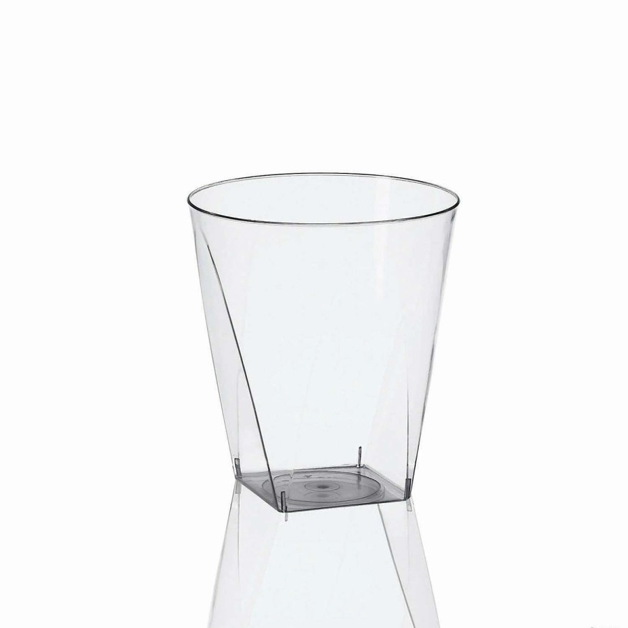 Drinkware * | Hot Sale 2 Oz. Clear Square Bottom Disposable Plastic Shot Cups (280 Cups)