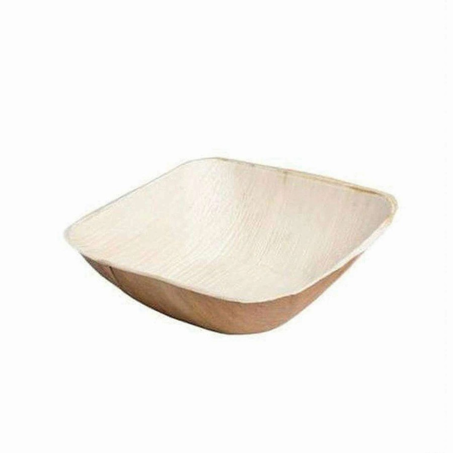 Bowls * | Budget 8 Oz. Square Palm Leaf Eco Friendly Disposable Soup Bowls (25 Bowls)