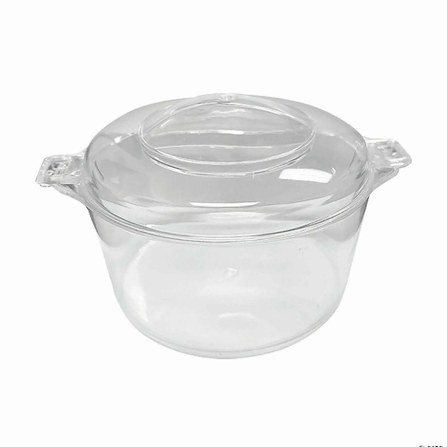 Party Plates * | Best Sale 3.4 Oz. Clear Round Disposable Plastic Mini Dessert Pots (120 Pots)