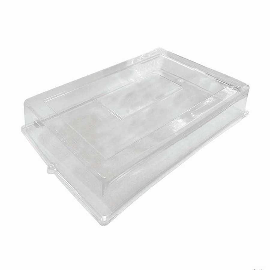 Serveware * | Best Sale Kaya Collection 16 X 11 Clear Rectangle Tray Disposable Pet Lids (48 Lids)