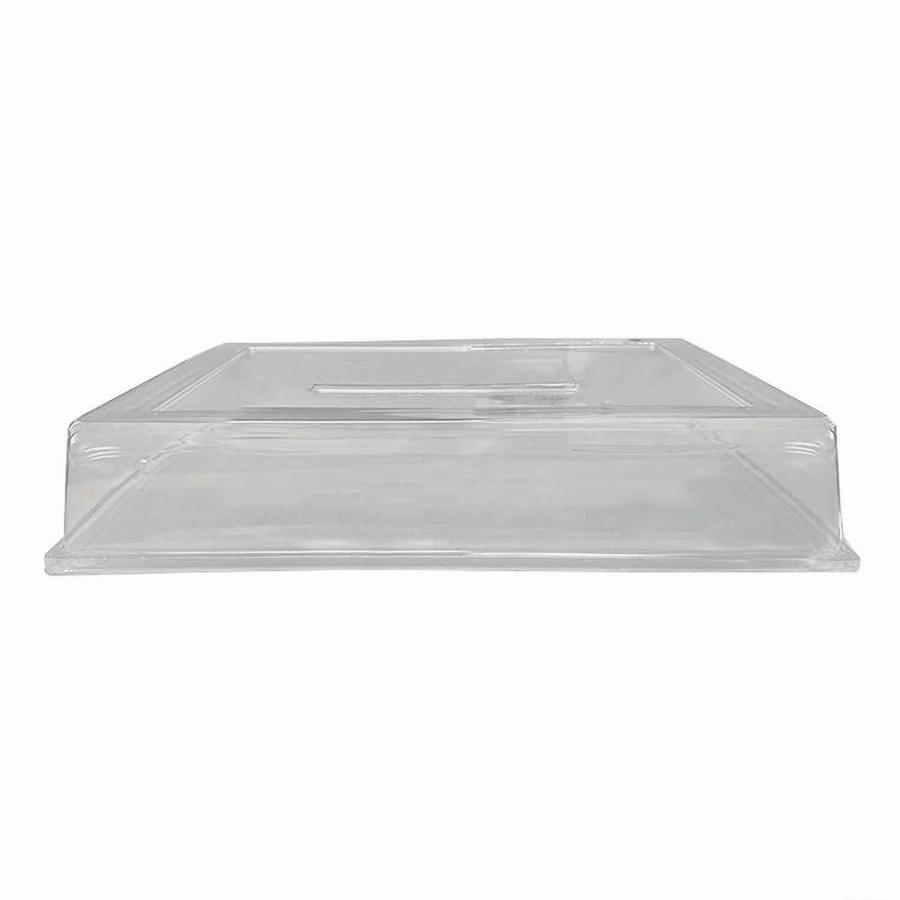 Serveware * | Best Sale Kaya Collection 16 X 11 Clear Rectangle Tray Disposable Pet Lids (48 Lids)