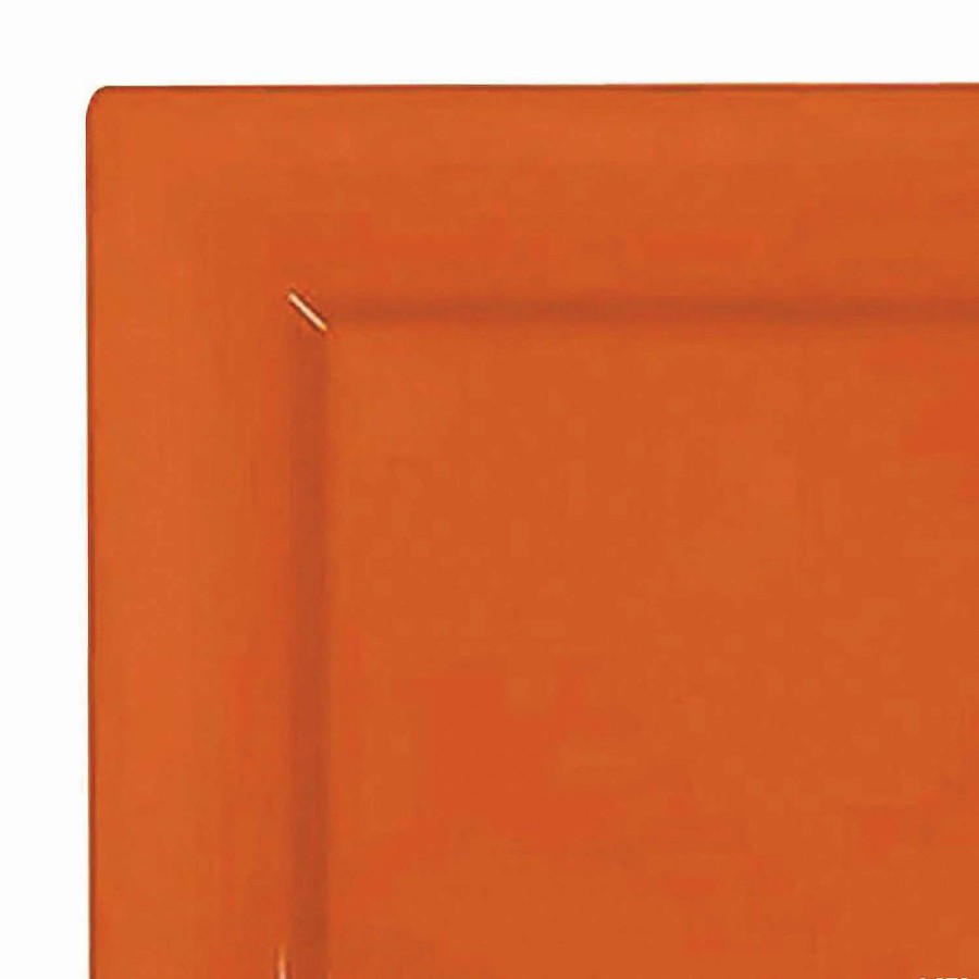 Party Plates * | Wholesale 6.5 Burnt Orange Square Plastic Cake Plates (80 Plates)