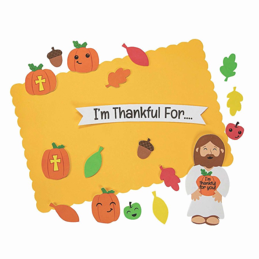 Table Covers * | Best Deal Thankful For Placemat Craft Kit Makes 12