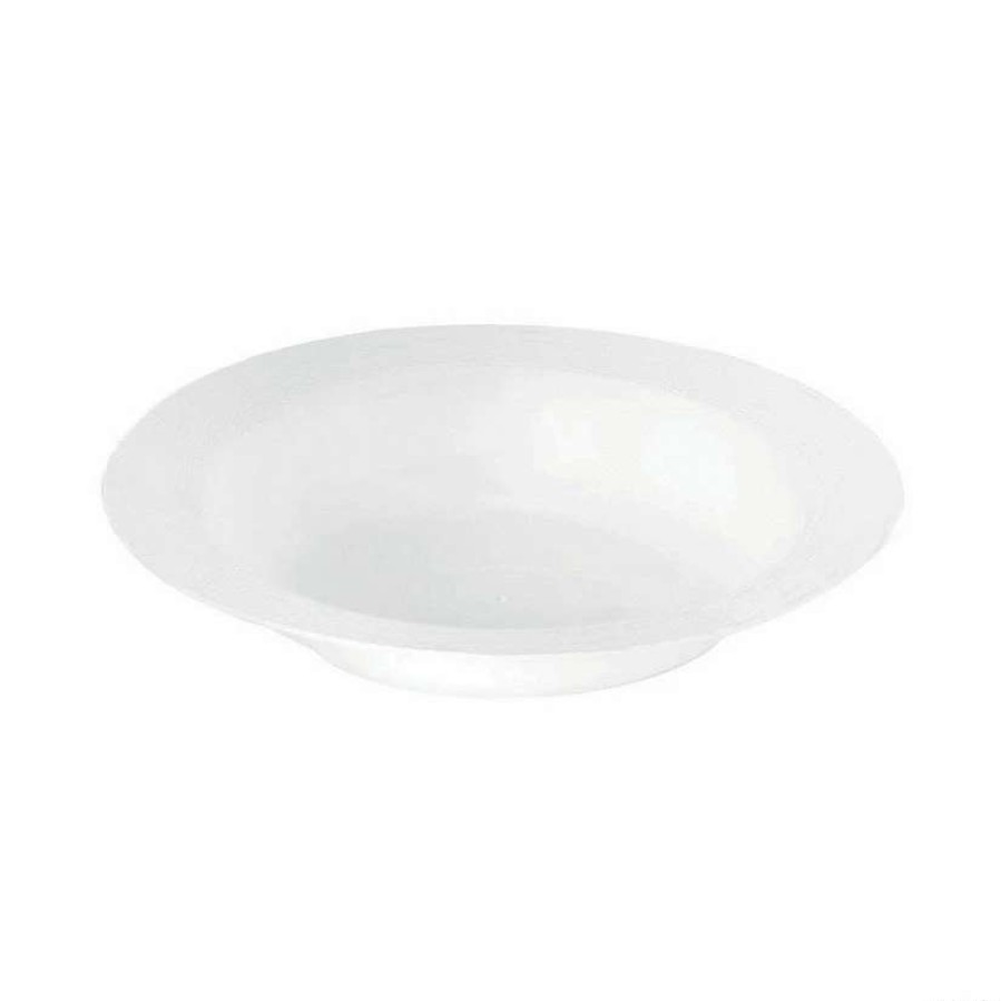 Bowls * | Hot Sale 5 Solid White Edge Rim Round Disposable Plastic Dessert Bowls (90 Bowls)