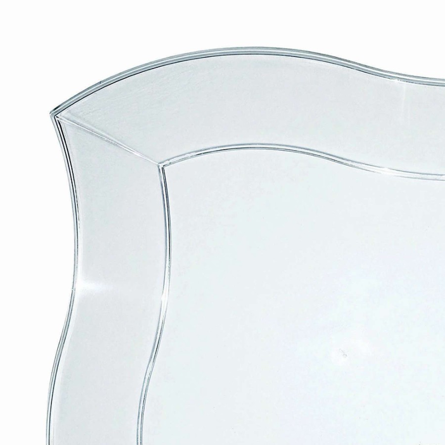 Party Plates * | Coupon 7 Clear Wave Plastic Appetizer/Salad Plates (70 Plates)