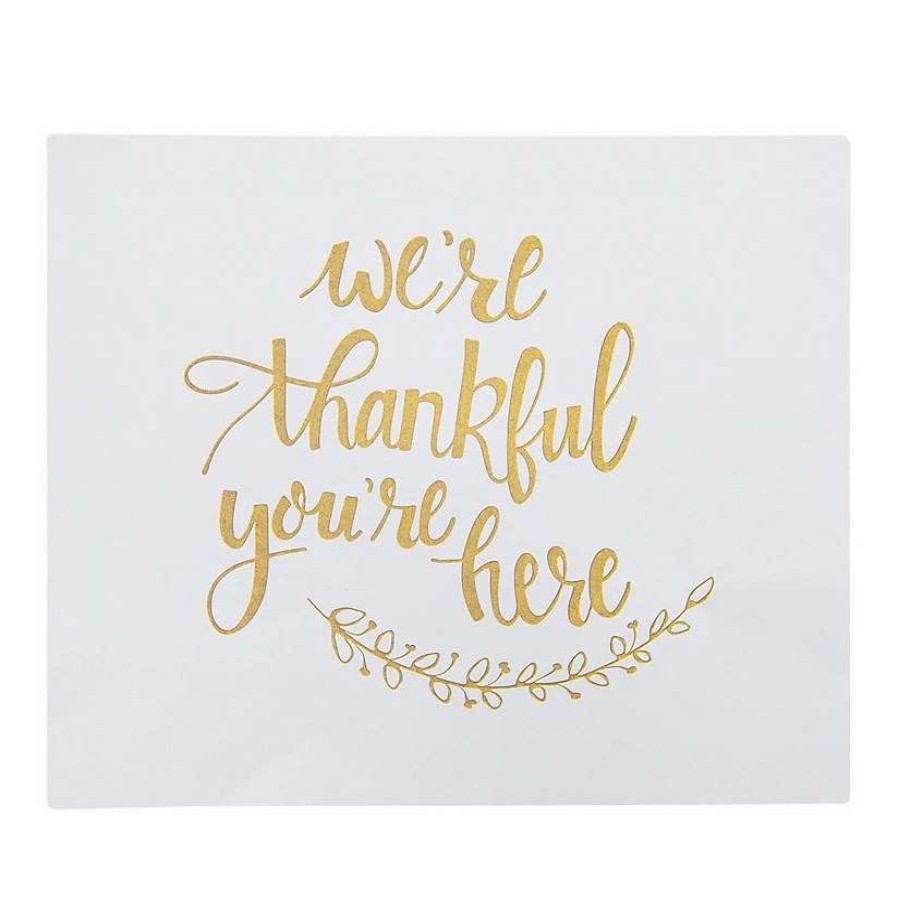 Table Covers * | Discount Thankful Paper Placemats 25 Pc.