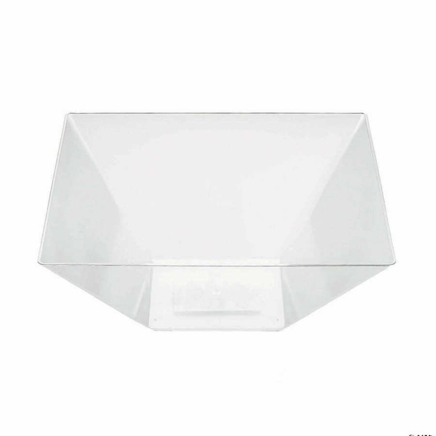 Serveware * | New Premium 3 Qt. Clear Square Plastic Serving Bowls (24 Bowls)