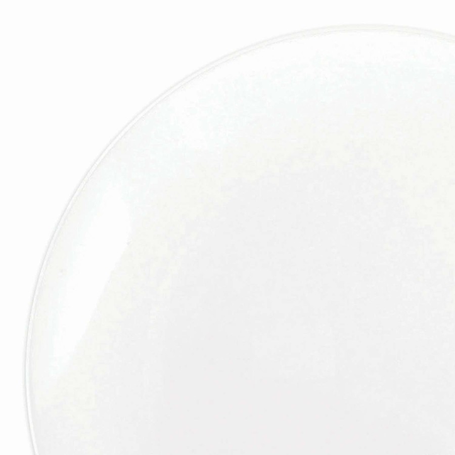 Party Plates * | Discount 10.25 Solid White Organic Round Disposable Plastic Dinner Plates (40 Plates)