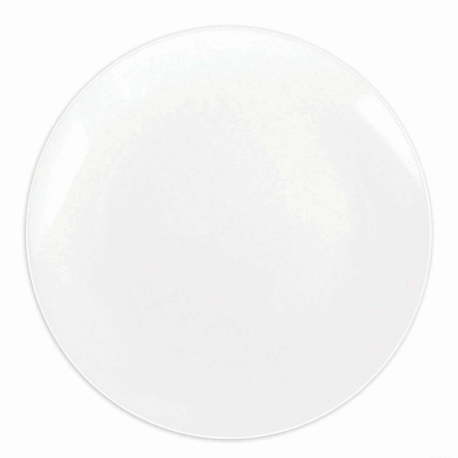 Party Plates * | Discount 10.25 Solid White Organic Round Disposable Plastic Dinner Plates (40 Plates)