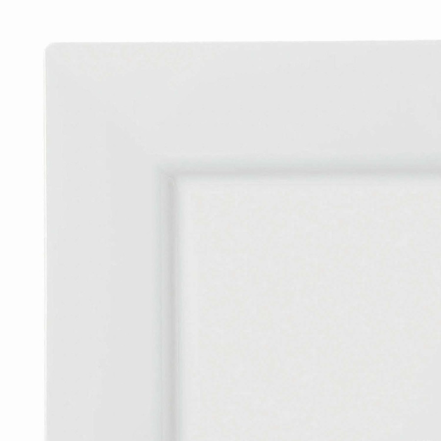 Party Plates * | Deals 6.5 White Square Plastic Cake Plates (80 Plates)