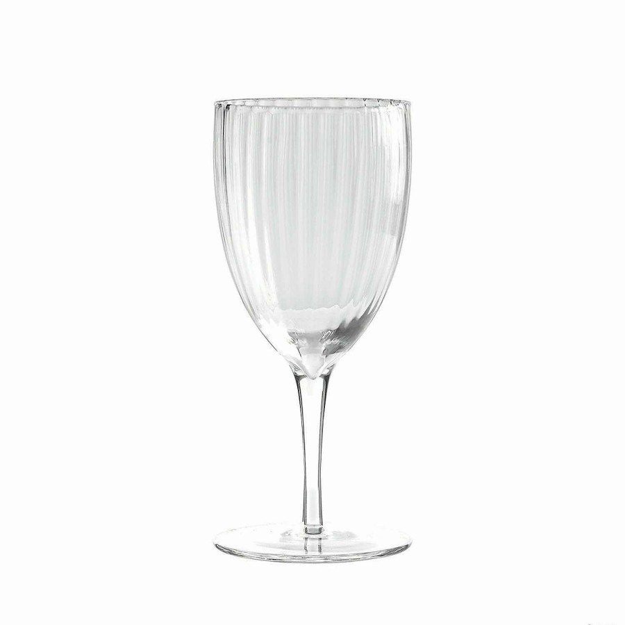 Drinkware * | Best Reviews Of 8 Oz. Clear Stripe Round Disposable Plastic Champagne Flutes (16 Champagne Flutes)