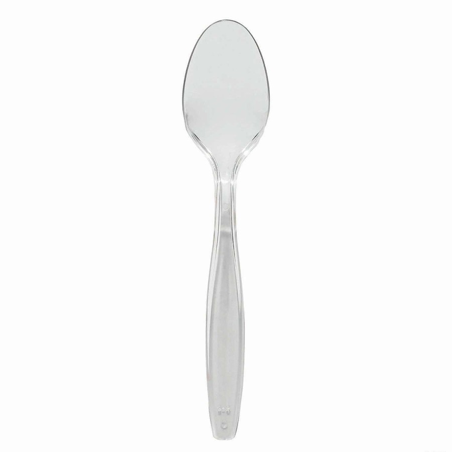 Cutlery * | Wholesale Clear Plastic Disposable Spoons (1000 Spoons)