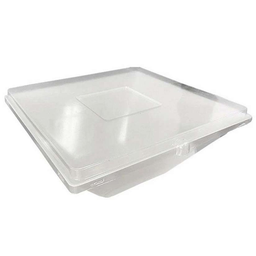 Serveware * | Buy Kaya Collection 11.8 Clear Big Square 128 Oz. Bowl Disposable Pet Lids (48 Lids)