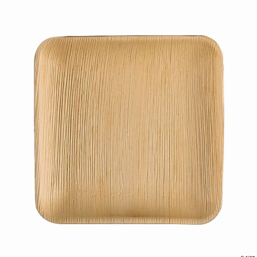 Party Plates * | Promo 6 Square Palm Leaf Eco Friendly Disposable Appetizer/Salad Plates (75 Plates)