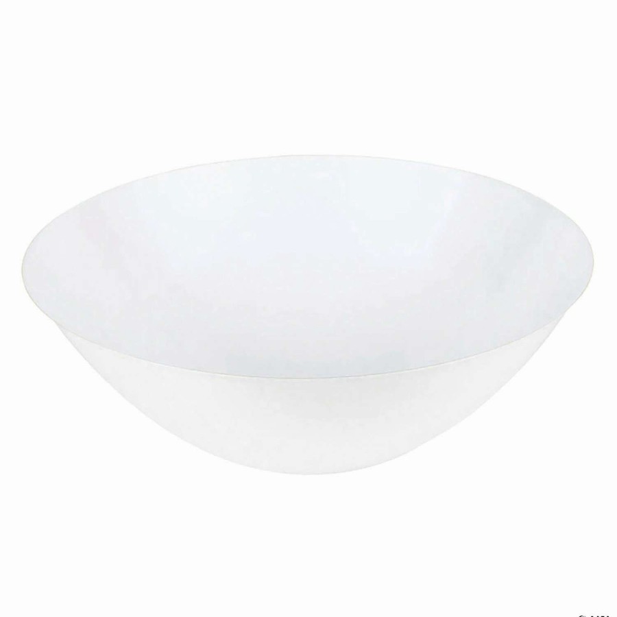 Bowls * | Cheap 32 Oz. Solid White Organic Round Disposable Plastic Bowls (25 Bowls)