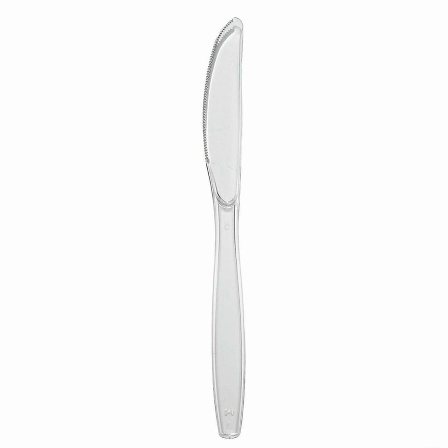 Cutlery * | Discount Clear Plastic Disposable Knives (1000 Knives)