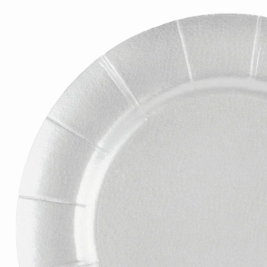 Party Plates * | Outlet 13 White Round Disposable Paper Charger Plates (50 Plates)