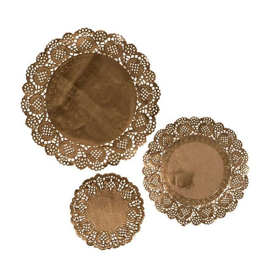 Table Covers * | Cheap Gold Doilies 36 Pc.