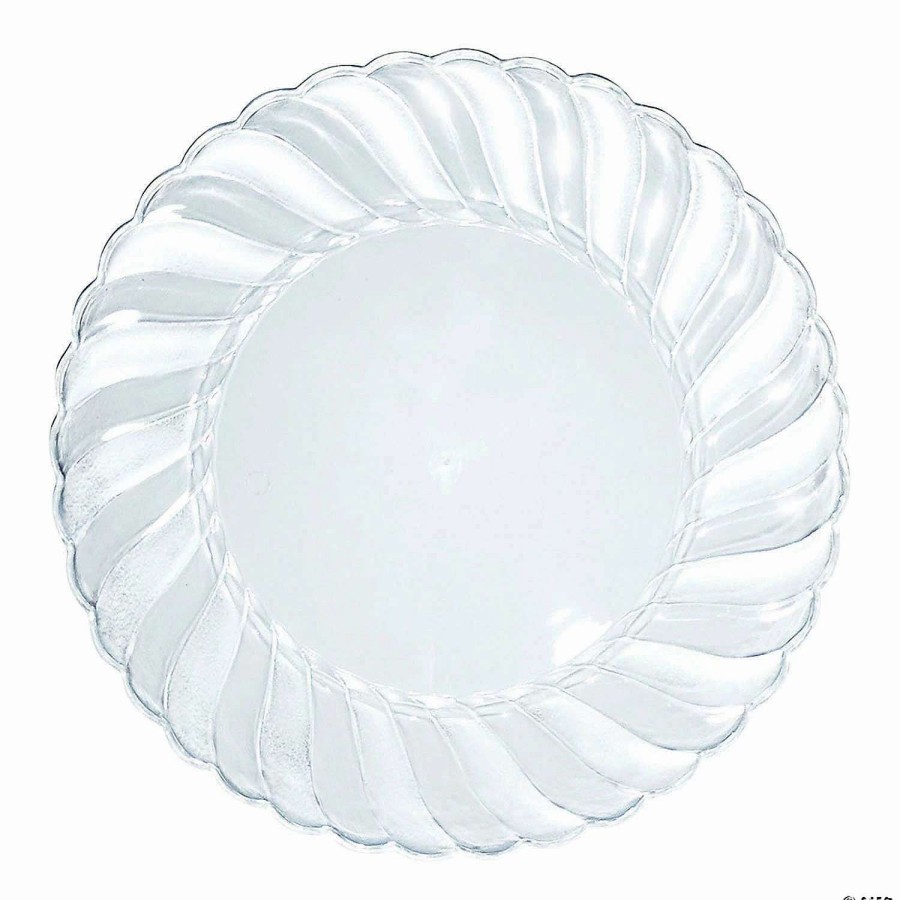 Party Plates * | Budget Kaya Collection 7.5 Clear Flair Plastic Appetizer/Salad Plates (180 Plates)