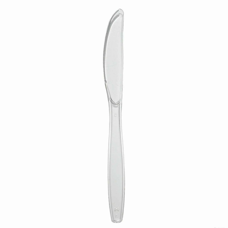 Cutlery * | Hot Sale Clear Plastic Disposable Knives (600 Knives)