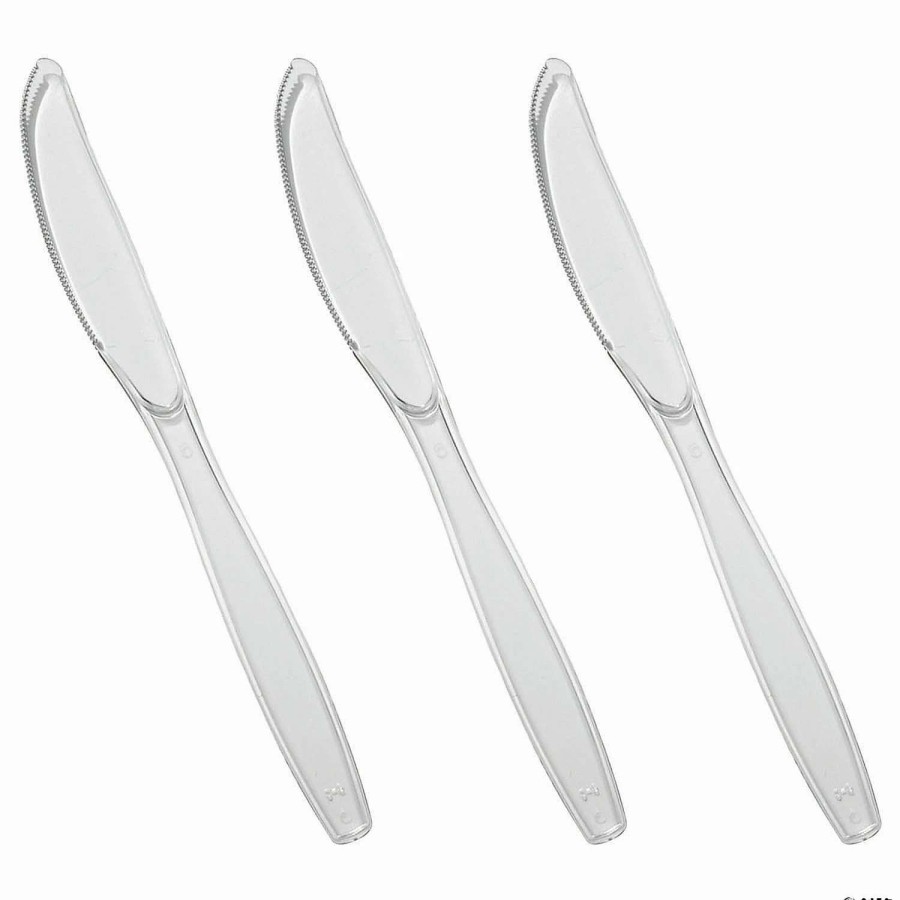 Cutlery * | Hot Sale Clear Plastic Disposable Knives (600 Knives)