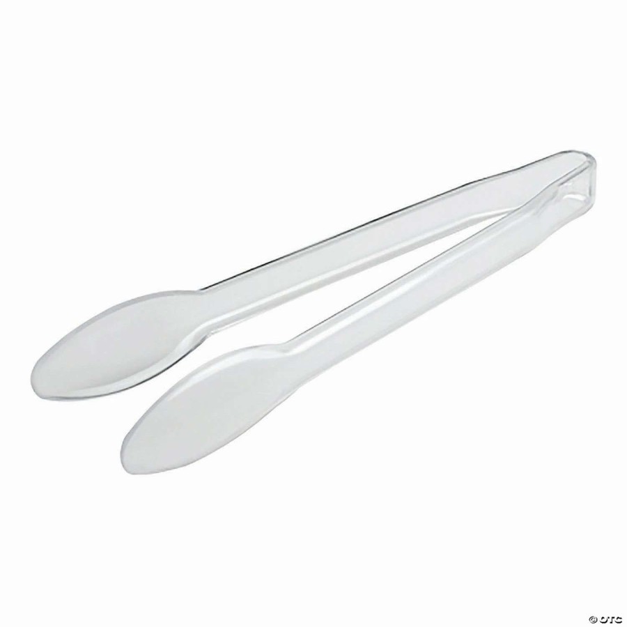 Serveware * | Hot Sale 12 Clear Disposable Plastic Serving Tongs (22 Tongs)