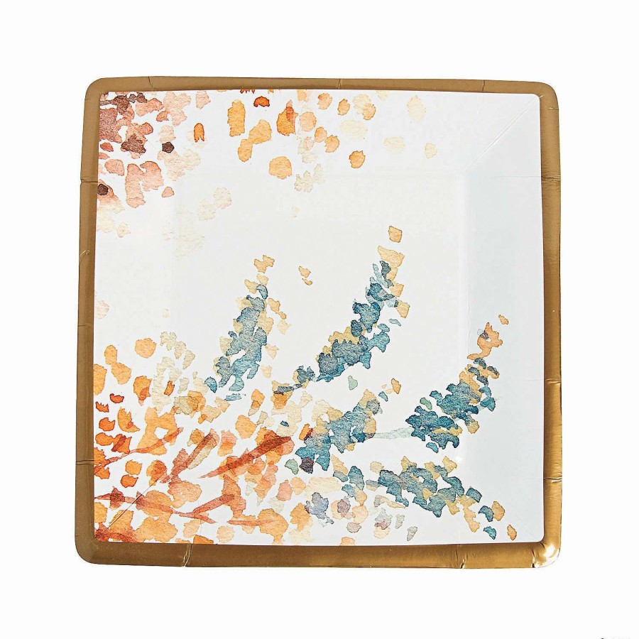 Party Plates * | Brand New Sweet Fall Paper Dinner Plates 8 Ct.