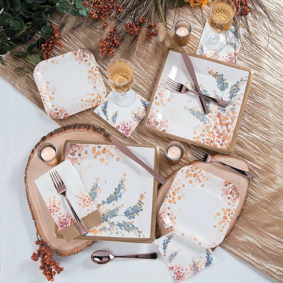 Party Plates * | Brand New Sweet Fall Paper Dinner Plates 8 Ct.