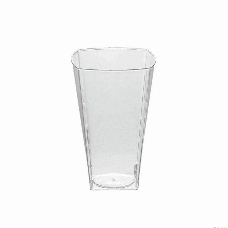 Drinkware * | Best Reviews Of Bulk Kaya Collection 10 Oz. Clear Square Plastic Cups 336 Pc.