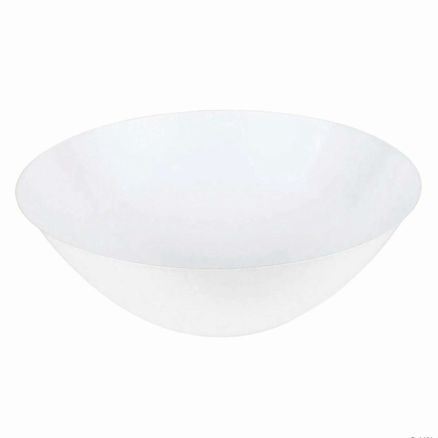 Bowls * | Flash Sale 100 Oz. Solid White Organic Round Disposable Plastic Bowls (14 Bowls)