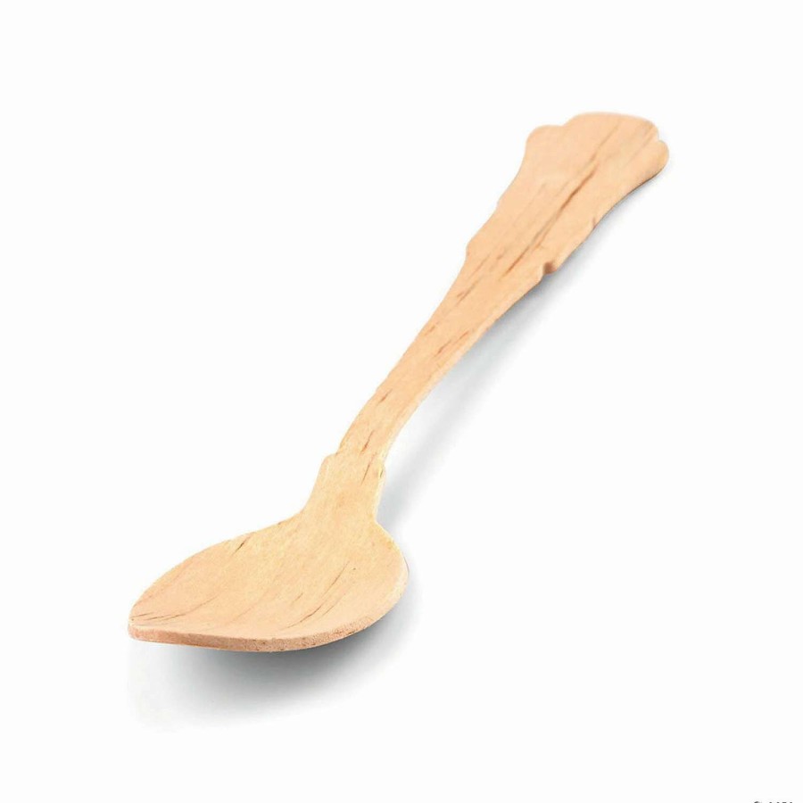 Cutlery * | Deals Silhouette Birch Wood Eco Friendly Disposable Dinner Spoons (175 Spoons)