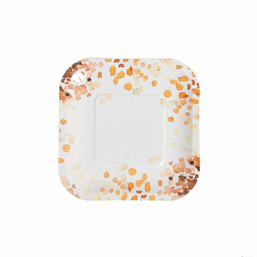 Party Plates * | Coupon Sweet Fall Square Paper Dessert Plates 8 Ct.