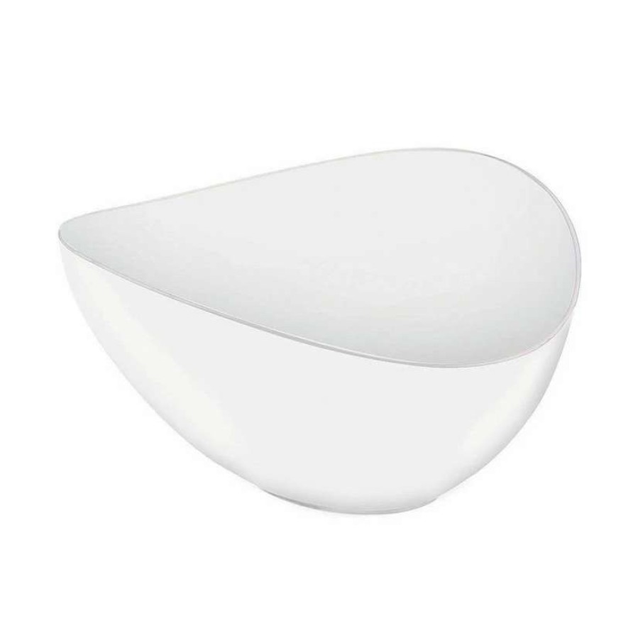 Serveware * | Cheapest Premium 64 Oz. White Triangular Round Disposable Plastic Bowls (24 Bowls)