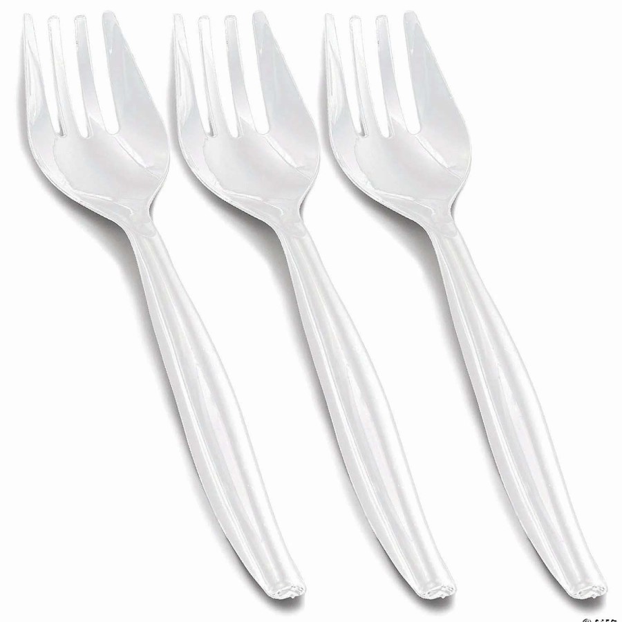 Serveware * | Flash Sale Kaya Collection Clear Disposable Plastic Serving Forks (150 Forks)