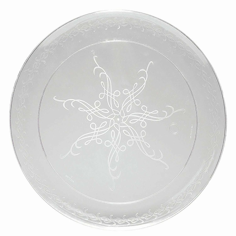 Party Plates * | Wholesale 6.25 Clear Floral Round Disposable Plastic Pastry Plates (140 Plates)